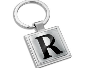 Personalised Key Chain Keyring Name Letter R Customized Key Ring