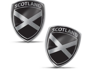 2 x 3D Domed Gel Abzeichen Schottland Schottische Flagge Aufkleber Decal Emblem Auto Motorradhelm