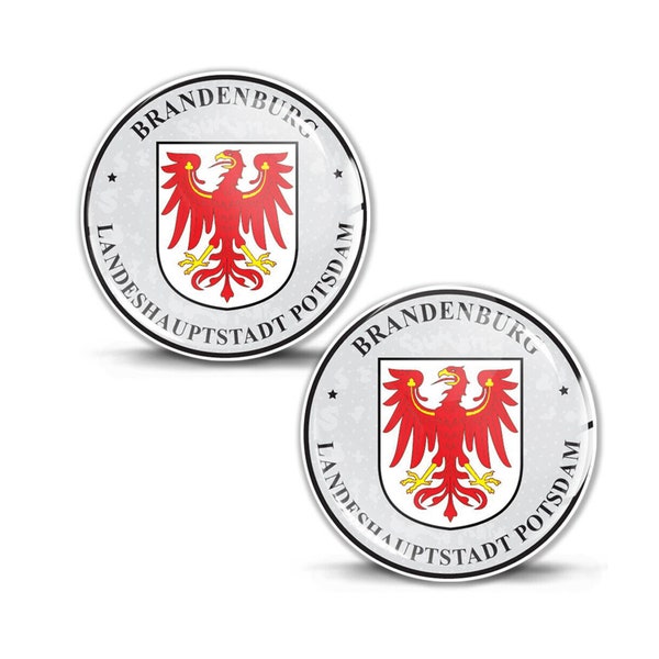 3D Gel Gewölbte Nummernschild Aufkleber Badge Brandenburg Potsdam Siegel
