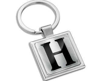 Personalised Key Chain Keyring Name Letter H Customized Key Ring