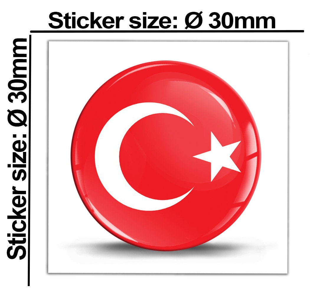 Autocollant Drapeau Turquie - ref.d9368