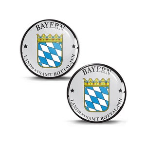 Biomar Labs® 2 x Aufkleber 3D Gel Silikon Stickers Bayern Bavaria