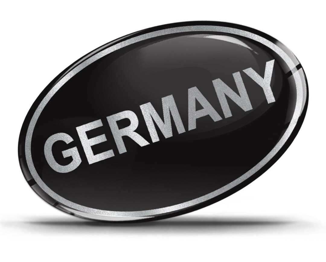 D Deutschland Germany Country Flag Code 3D Domed Sticker for Car Bumper ...