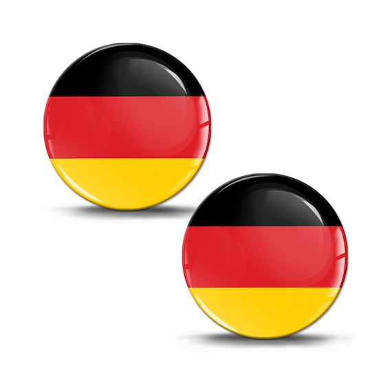 2 x 3D Domed Deutschland Flagge Aufkleber für Auto Bumper Laptop Helm  Motorrad Handyhülle Tablet Bike - .de