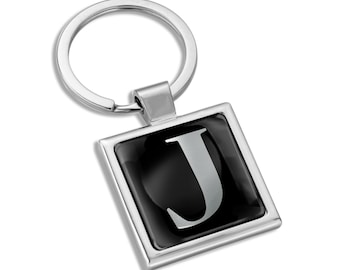 Personalised Key Chain Keyring Name Letter J Customized Key Ring