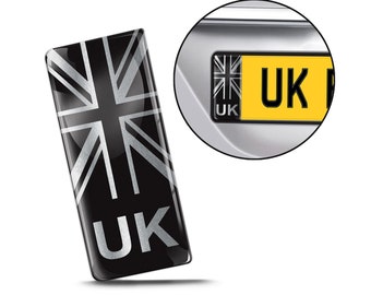 2 x Gewölbte UK Abzeichen Autoschild Selbstklebende Aufkleber GB Vereinigtes Königreich Union Jack Flag