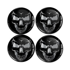 Wheel Center Caps Stickers Custom Tuning Logo Skull A 92