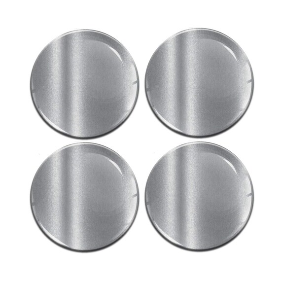 Wheel Center Caps Stickers Custom Tuning Logo Gloss Silver A Etsy