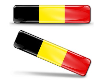 2 x 3D Domed Gel Badge Belgium Belgian National Flag Stickers Decal Emblem Car Motorcycle Helmet