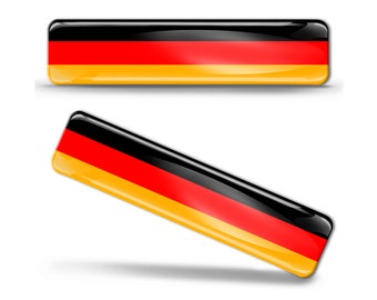 2 x 3D Domed Silikon Auto Fahrrad Deutschland Flagge National Sticker Aufkleber Emblem Auto Motorrad Helm