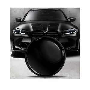 Juego de 7 emblemas BMW negro y plata carbono