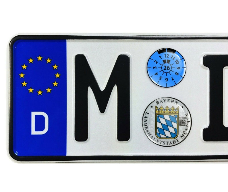 3D Gel Silikonharz Kuppel Aufkleber Auto Abzeichen Deutsche Nummernschild Aufkleber Plakette Siegel Bild 3