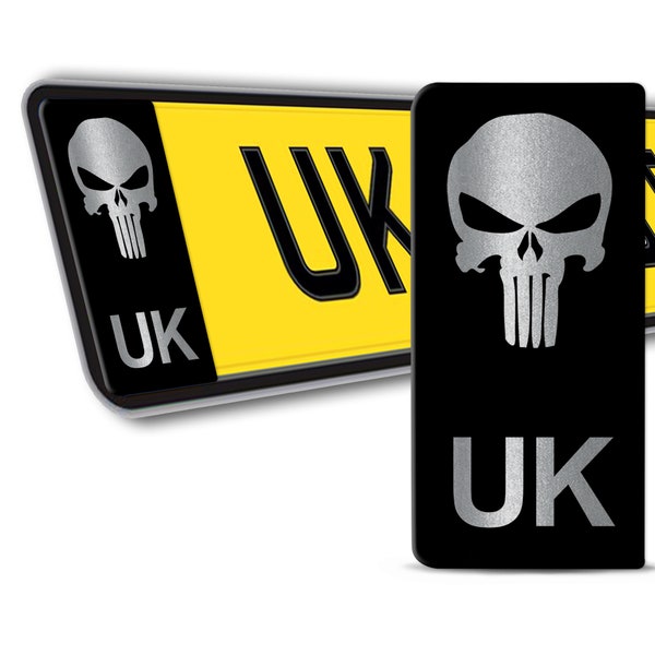 2 x Vinyl UK Badge Car Number Plate Self-adhesive Stickers GB United Kingdom Union Jack Flag