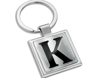 Personalised Key Chain Keyring Name Letter K Customized Key Ring