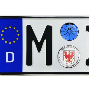 3D Gel Gewölbte Nummernschild Aufkleber Badge Brandenburg Potsdam Siegel Bild 3