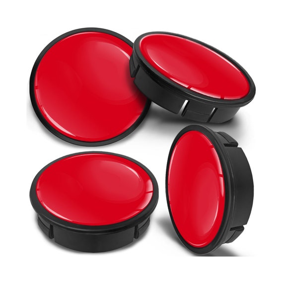 Wheel Center Caps Universal Custom Tuning Logo 60mm Red Etsy