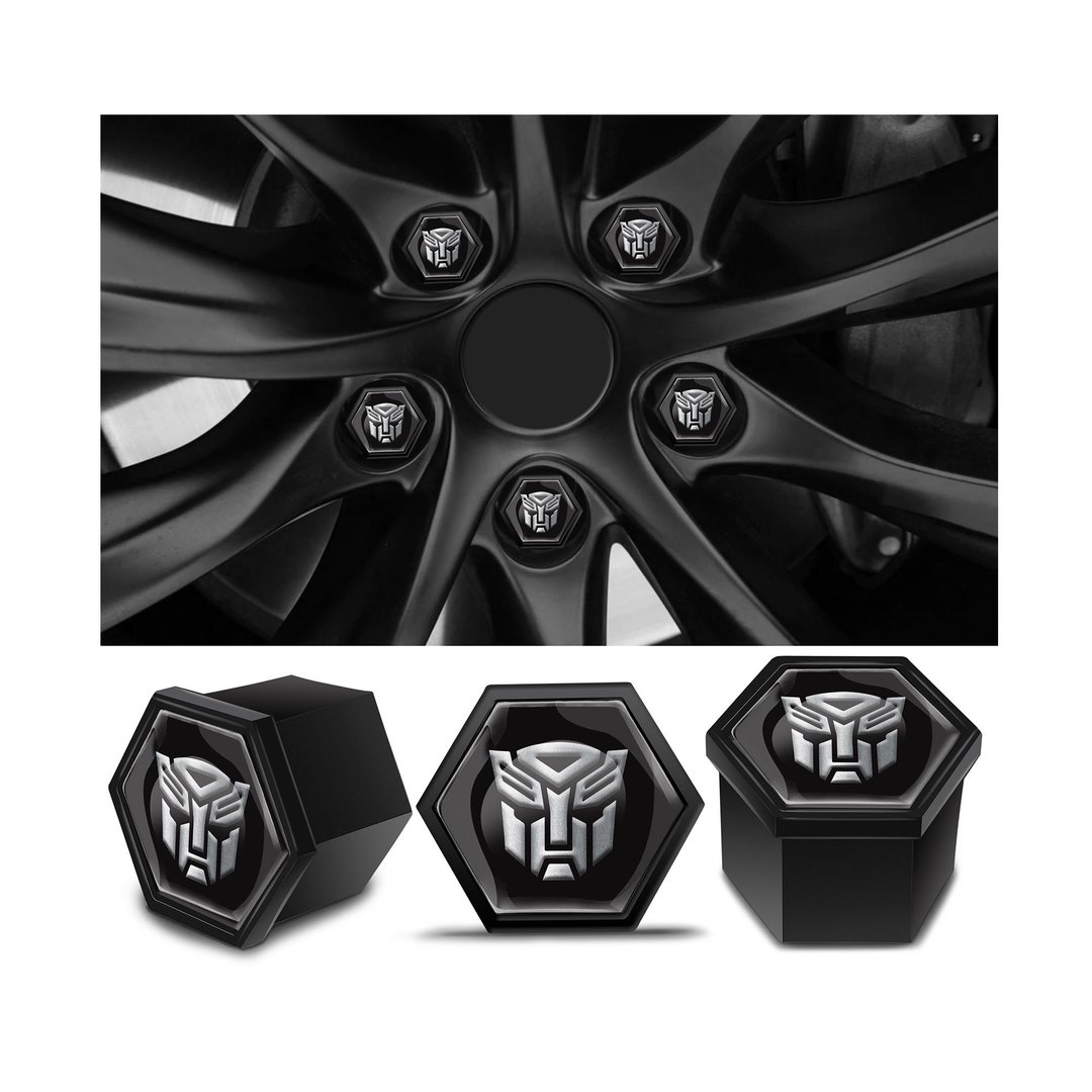 SkinoEu Wheel Nut Covers Locking Bolt Caps Universal White Gloss