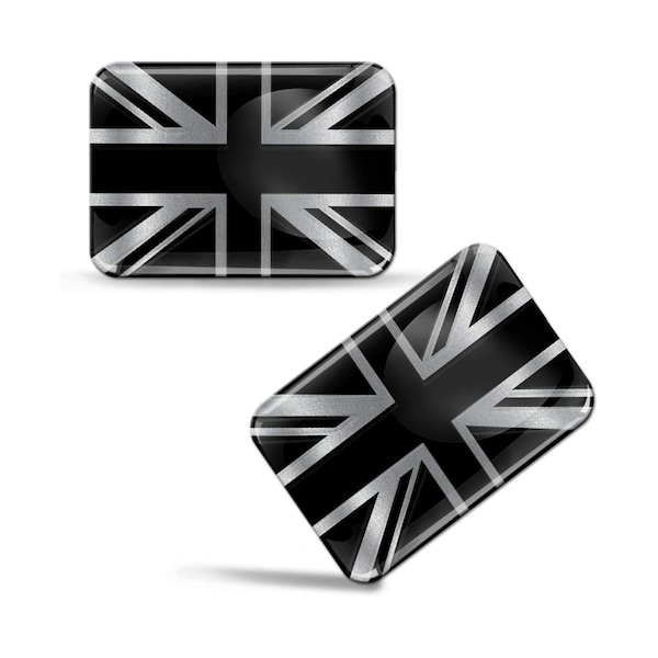 2 x 3D Koepelvormige Gel Badge UK Union Jack GB Verenigd Koninkrijk Nationale Vlag Stickers Decal Embleem Auto Motorhelm