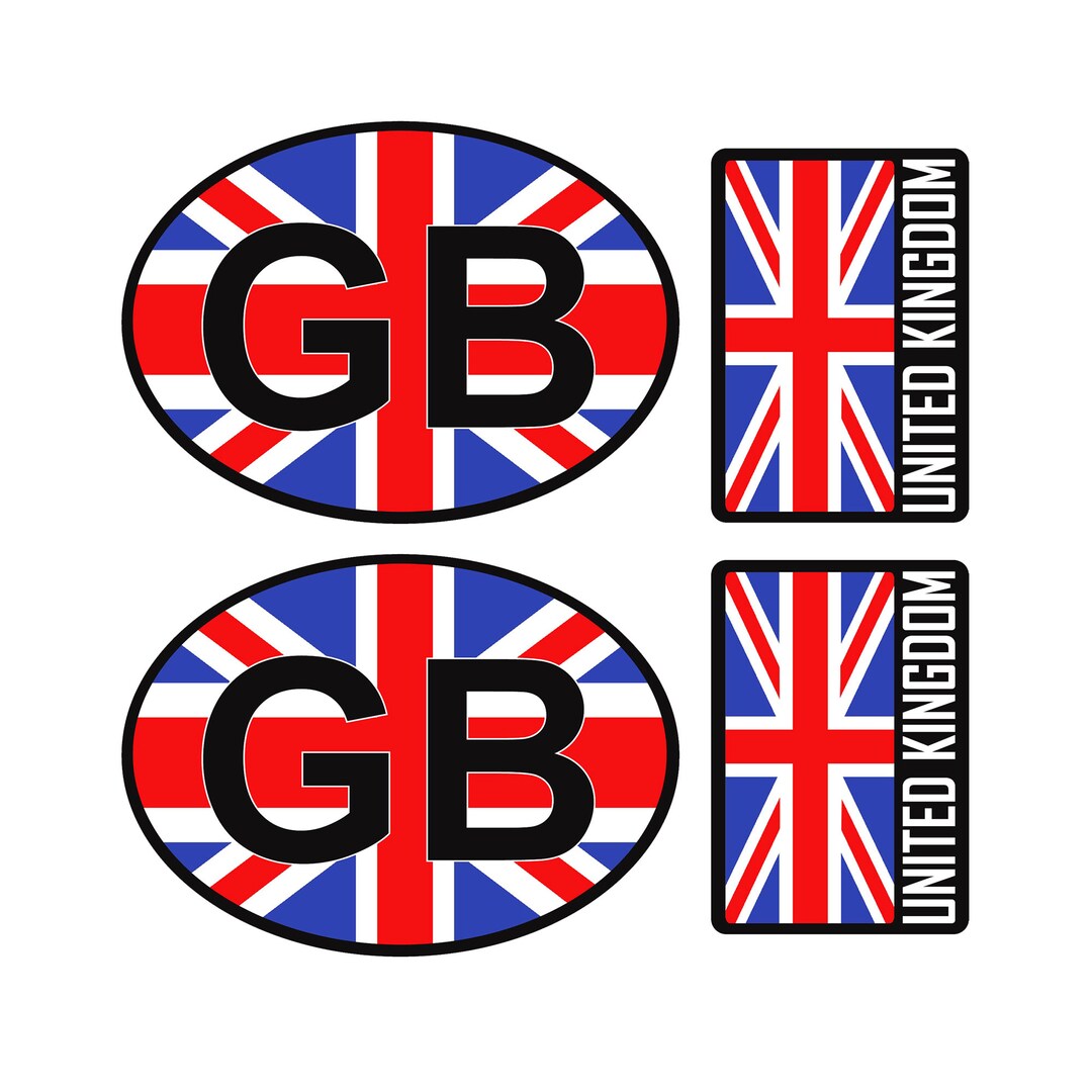 Stickers Set Vinyl Decals UK United Kingdom GB England National Flag