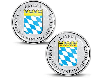 3D Gel Domed Stickers Badge Bayern München Stadt German Number Plate Stickers Resin Seal