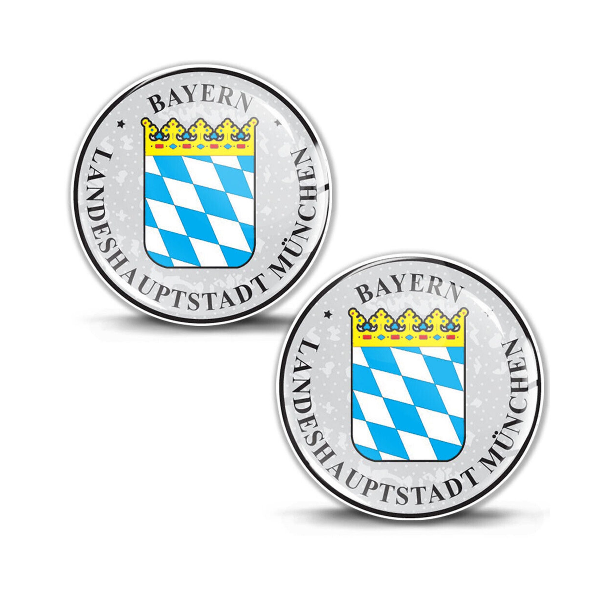 Kennzeichenhalterung mit 3D Effekt – Freistaat Bayern Flagge mit