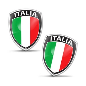 Bonfinity 2 Adesivi Bandiera Italiana 3D per Auto e Moto Tuning  Sticker  Stemma Adesivo Tricolore Italia Esterno Emblema 5,8 x 1,4 cm : :  Auto e Moto