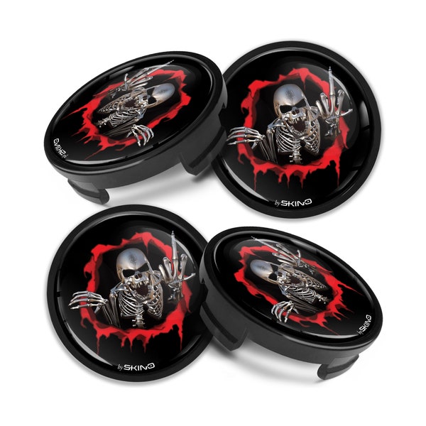 Compatible avec Ford Wheel Center Caps Alloy Hub Centre Rim Cover Badge 54mm Skull CF 10