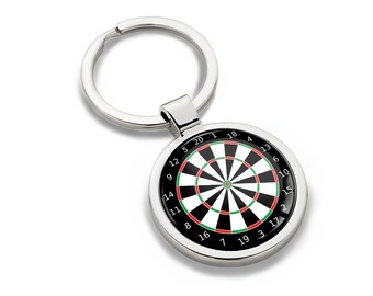 Keychain Metal Keyring with Giftbox for Boyfriend Girlfriend Men Women Gift Dart Target Board