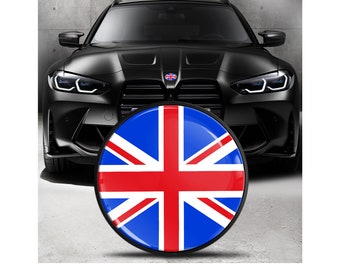 Compatible with BMW Emblem 82mm - 51148132375; 74мм - 51148219237 Hood Trunk Badge UK Flag