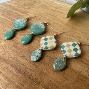 Get Lucky COLLECTION | Polymer Clay Dangle Earring - St Patrick’s Lucky Charm Dangle