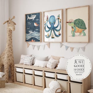 Magische Unterwasserwelt Poster Kinderzimmer · Geschenkidee für Kinder ·Märchenhafte Ozeane · Ozean-Abenteuer ·Deko Print ohne Rahmen