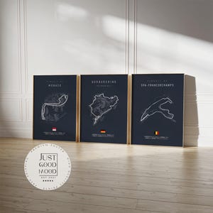 Affiche Formule 1 · Circuits 2026 · Monaco, Spa, Nürburgring, Monza · Cadeau Sport Automobile · Sans cadre
