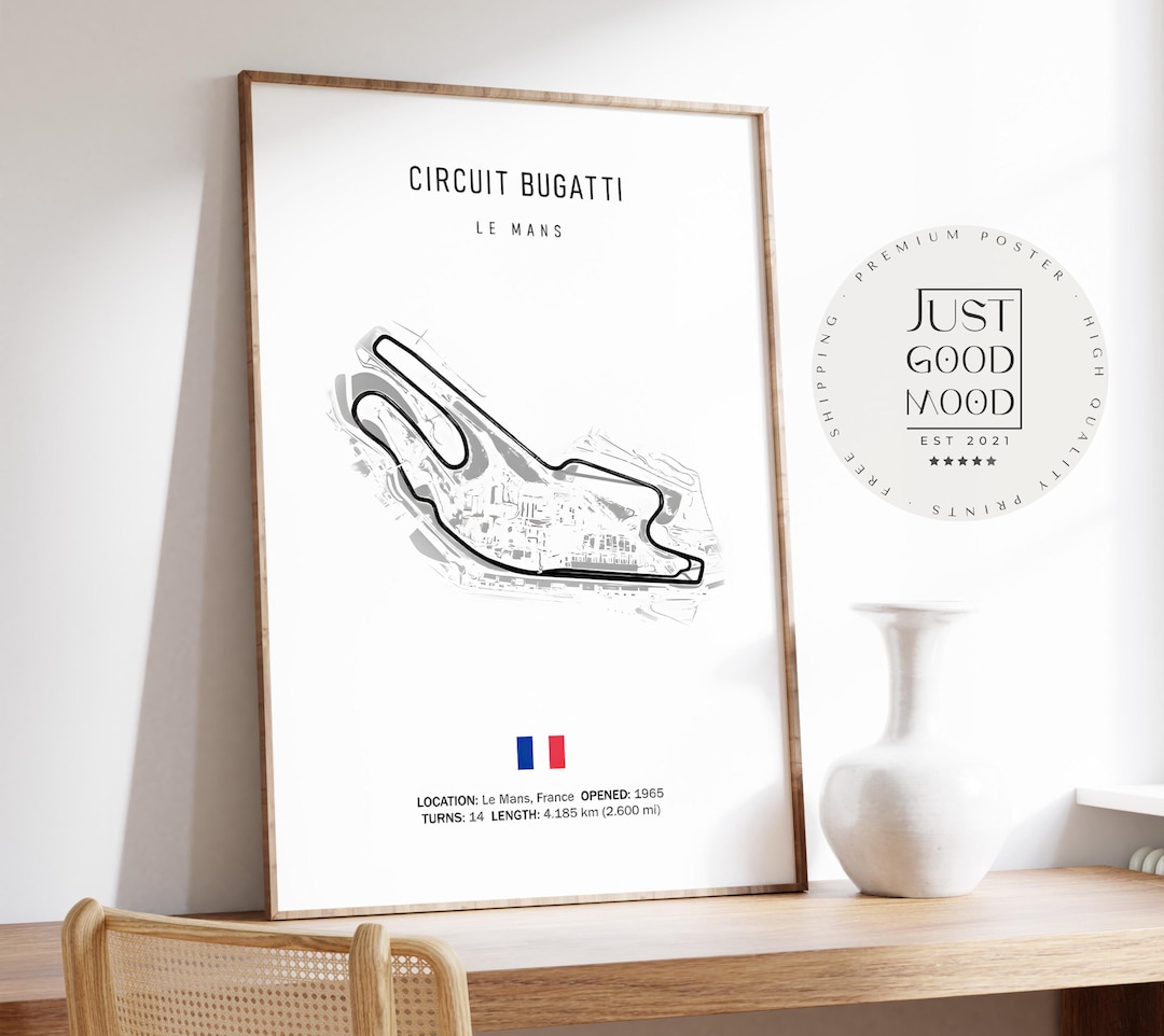 Bugatti Le Mans Race Tracks 2026 Poster France · Gift Idea · Decorative ...
