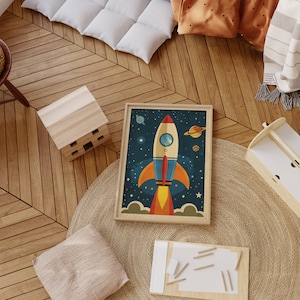Astronaut Poster for Children's Room Gift Idea for Children Children's ...