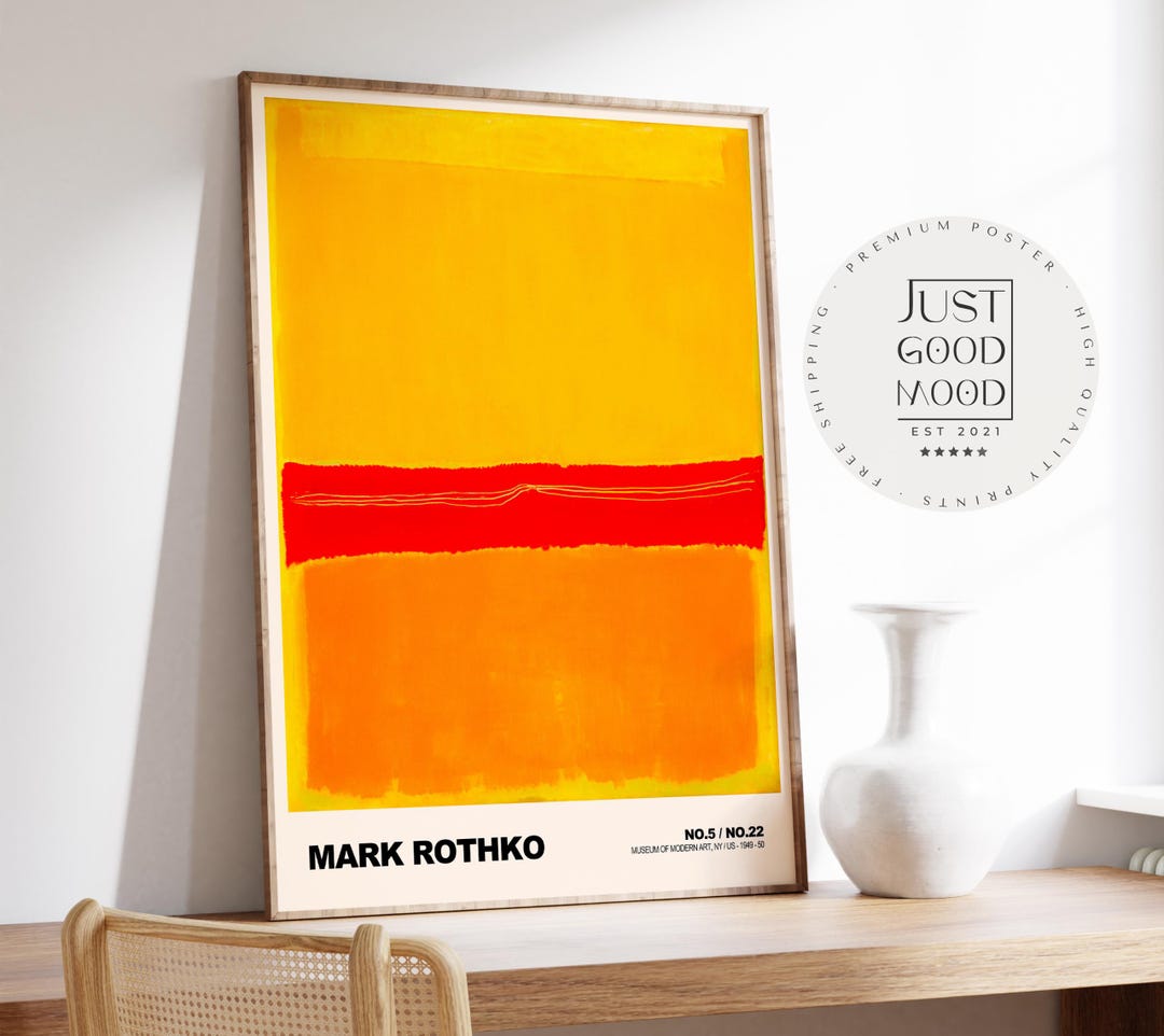 Poster Mark Rothko · No. 5 / No. 22 · Abstract Expressionism, Color ...
