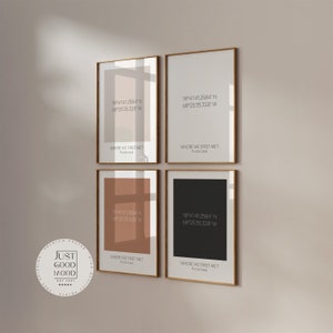 Affiche Coordonnées Personnalisée · Idée Cadeau · Cadeau pour Elle · Emplacement Souhaité · Couleur Souhaitée · Impression Décorative · Sans Cadre