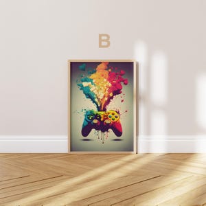 Gamer Setup Poster – Produktfoto 4 zeigt das Poster, Motivdetails und die hochwertige Druckwirkung als Wanddekoration.