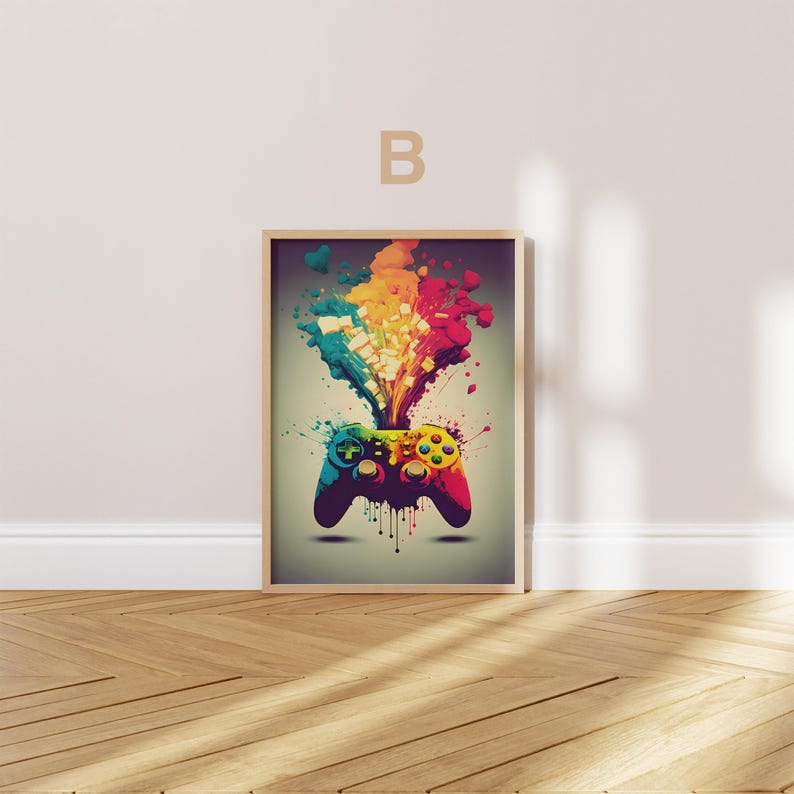 Gamer Setup Poster – Produktfoto 4 zeigt das Poster, Motivdetails und die hochwertige Druckwirkung als Wanddekoration.