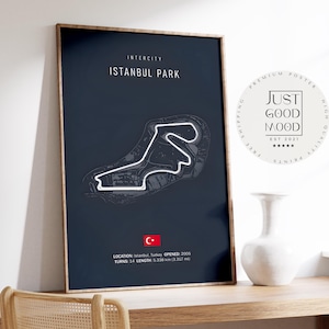 ポスター レーストラック イスタンブール トルコ · インターシティ イスタンブール パーク サーキット · フォーミュラ 1 および Moto GP トラック · ギフトのアイデア · フレームなしの装飾プリント