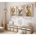 Lion Elephant Giraffe Watercolor Poster · Gift Idea · Children's Room Pictures · Decorative Print without Frame product logo