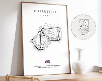 Silverstone England Poster Formula 1 2026 Race Track · Gift Idea · Decorative Print without Frame