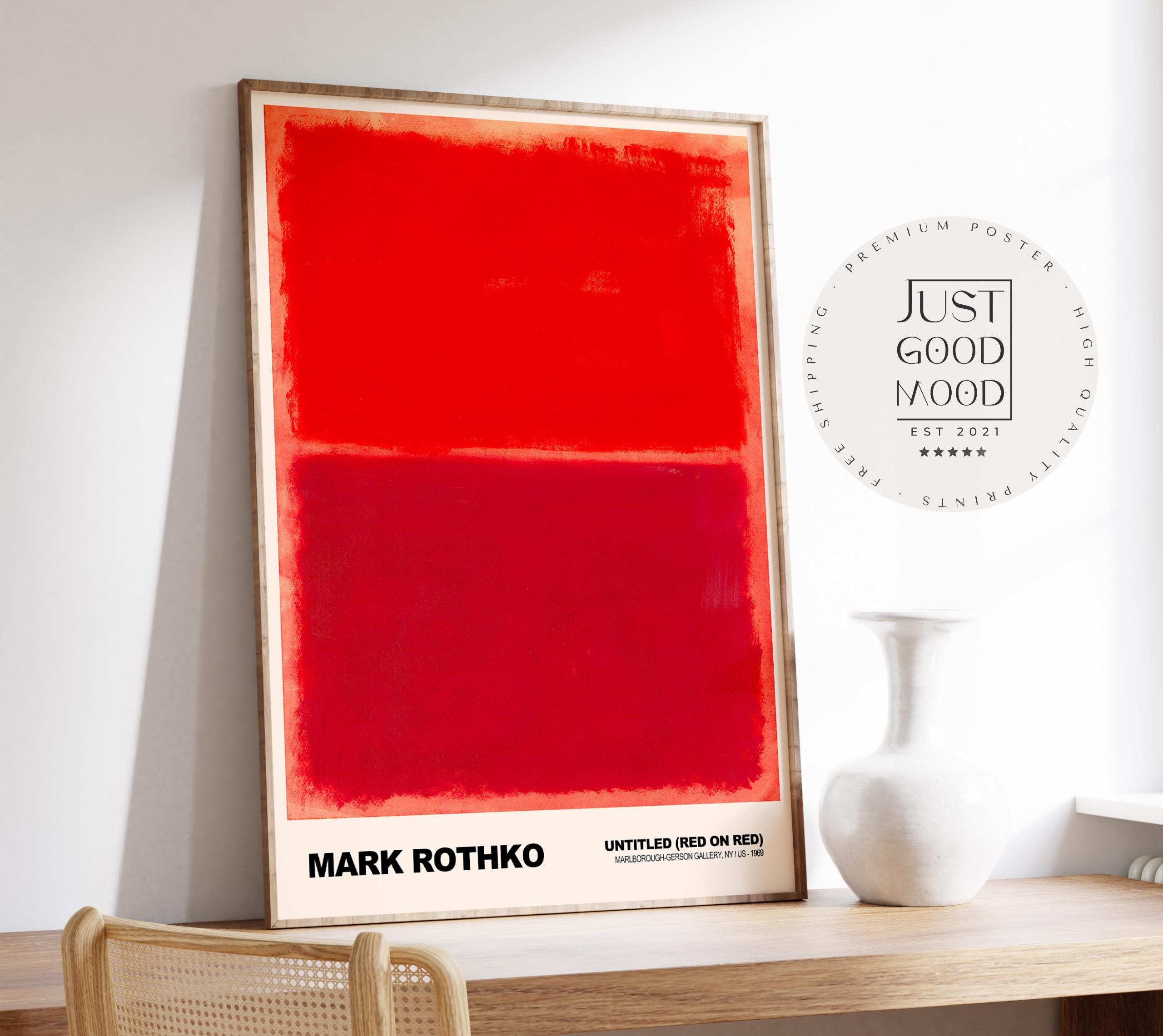 Poster Mark Rothko · Untitled (red on Red) · Abstract Expressionism ...