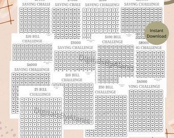 Savings Challenge Bundle | Money Tracker Printable (Digital Download)