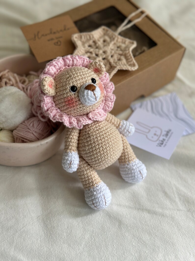 Crochet Cute Lion Kids Room Curtain Tie