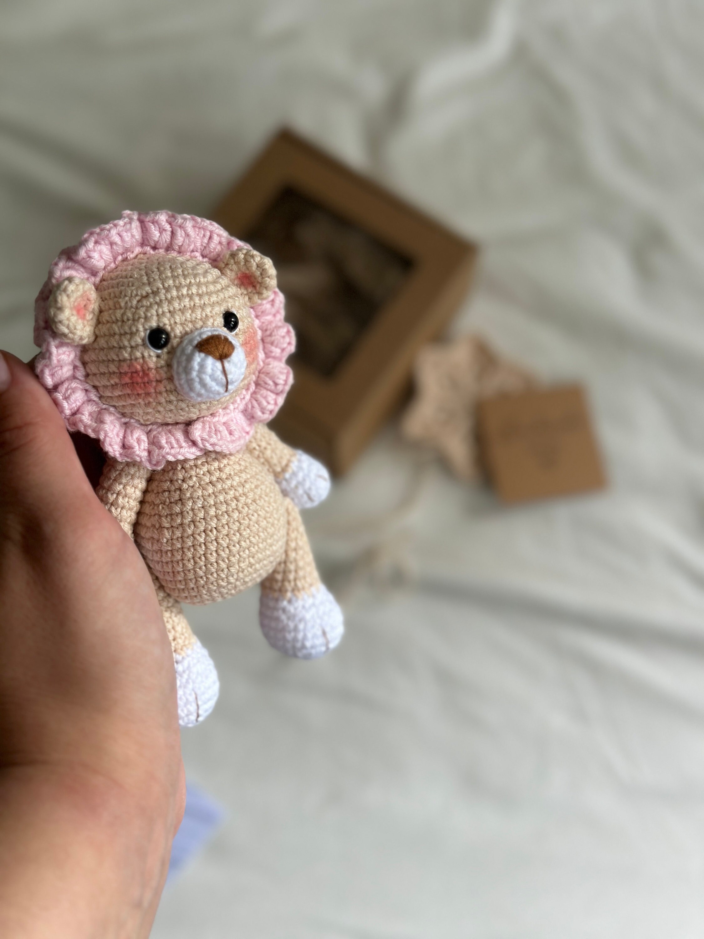 Crochet Cute Lion Kids Room Curtain Tie main image 1