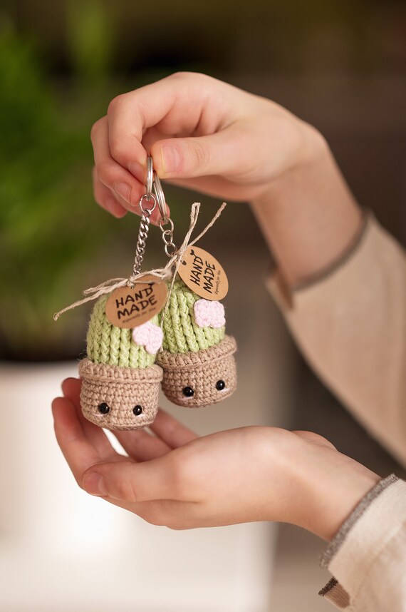 Gehkelter Kawaii Kaktus Schlsselanhnger - Etsy.de