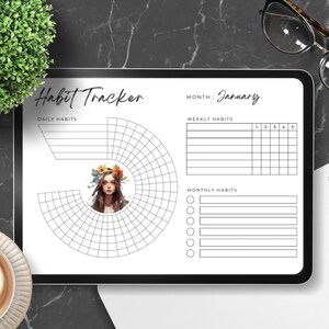 Circle Habit Tracker Printable Daily Habit Tracker Circle Daily Tracker ...