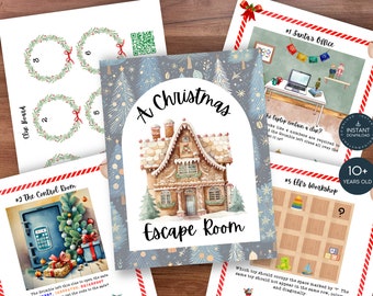 Christmas Escape Room for Teens Escape Room Printable Escape Room Game for Adults Escape Game Escape Room Kit Christmas Games for Families