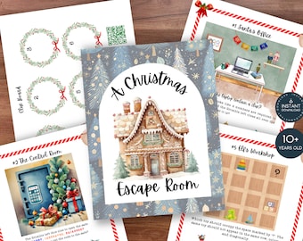 Christmas Escape Room for Teens Escape Room Printable Escape Room Game for Adults Escape Game Escape Room Kit Christmas Games for Families