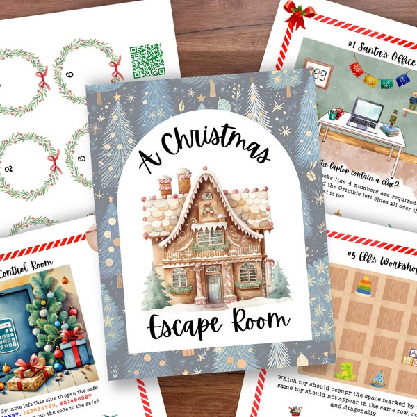 Christmas Escape Room for Teens Escape Room Printable Escape Room Game for Adults Escape Game Escape Room Kit Christmas Games for Families